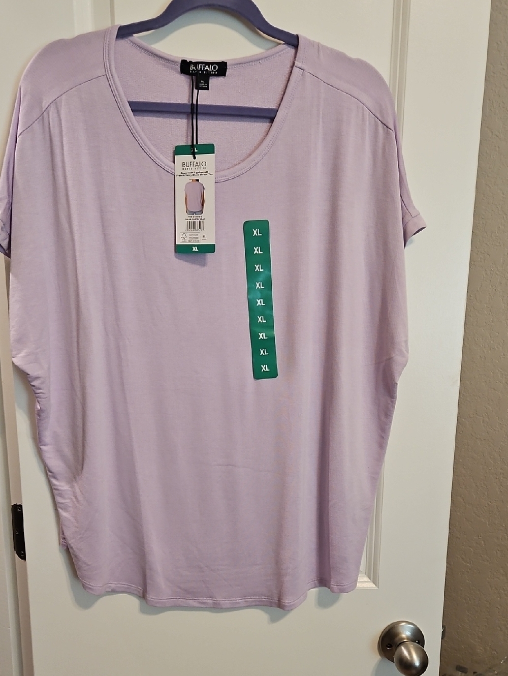 Buffalo David Bitton Lavender Scoop Neck Tee